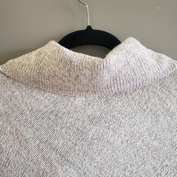 Karen Scott Sweater Poncho Cable Knit Sweater Fringe LG XL - Picture 6 of 14